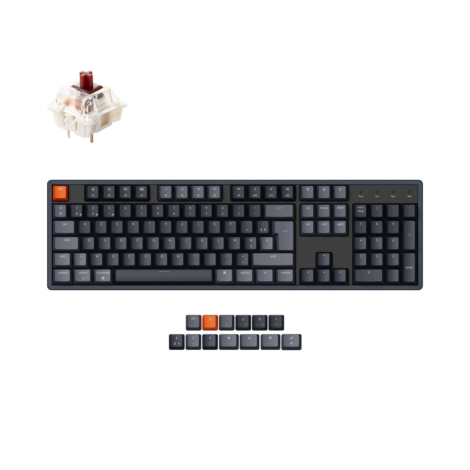 Keychron K10 Wireless Mechanical Keyboard (France ISO-FR Layout)