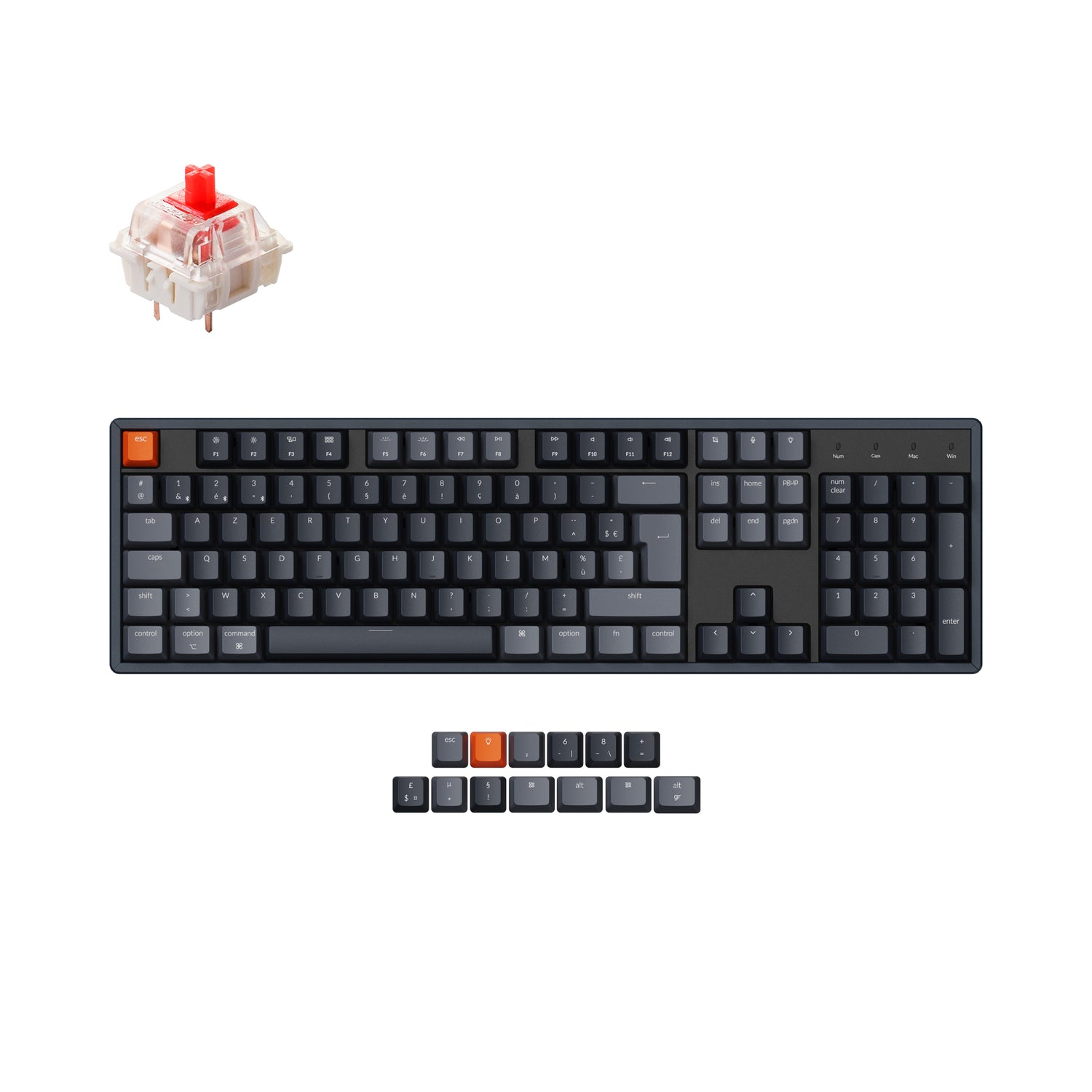 Keychron K10 Wireless Mechanical Keyboard (France ISO-FR Layout)