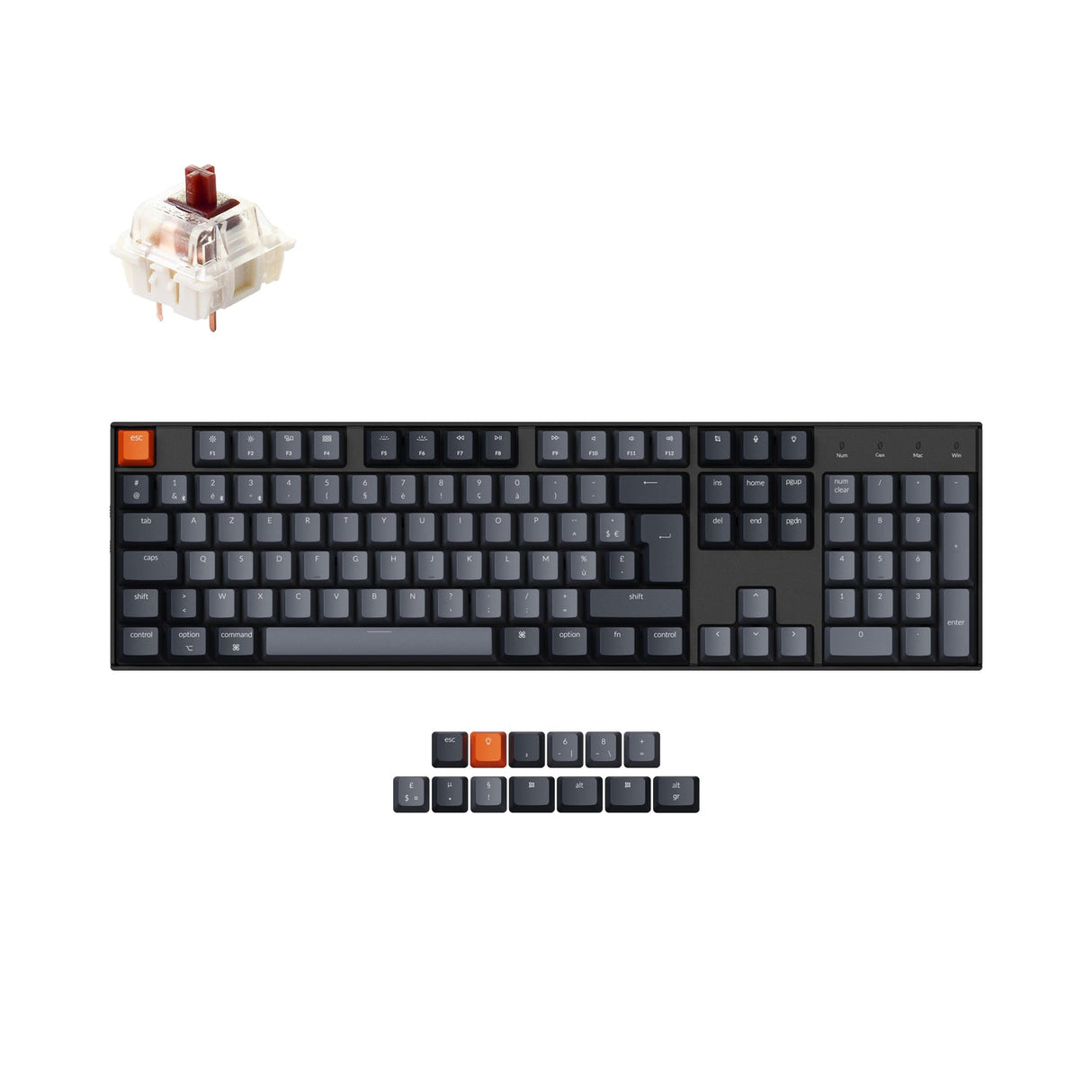 Keychron K10 Wireless Mechanical Keyboard (France ISO-FR Layout)