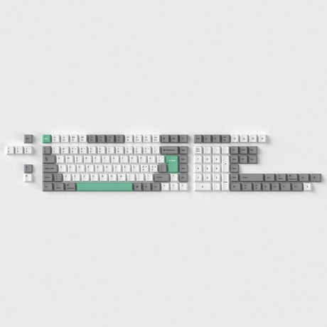 ISO Cherry Profile Dye-Sub PBT Volledige set Keycap Set - Grijs Wit Mint