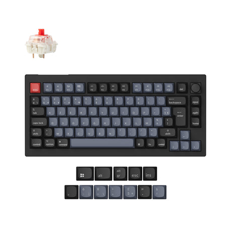 Keychron V1 Max QMK Wireless Custom Mechanical Keyboard ISO Layout Collection