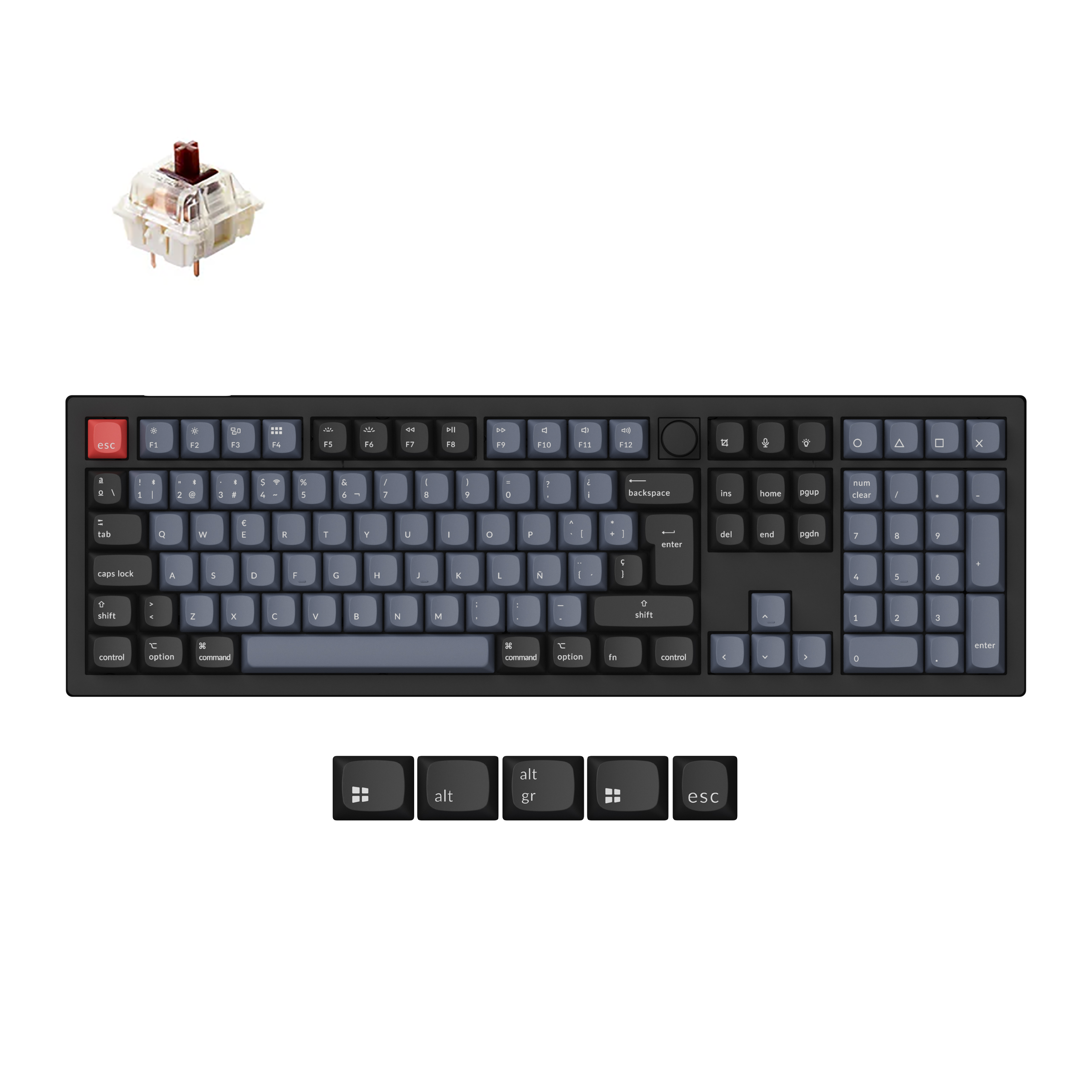 Keychron V6 Max QMK Wireless Custom Mechanical Keyboard ISO Layout Collection