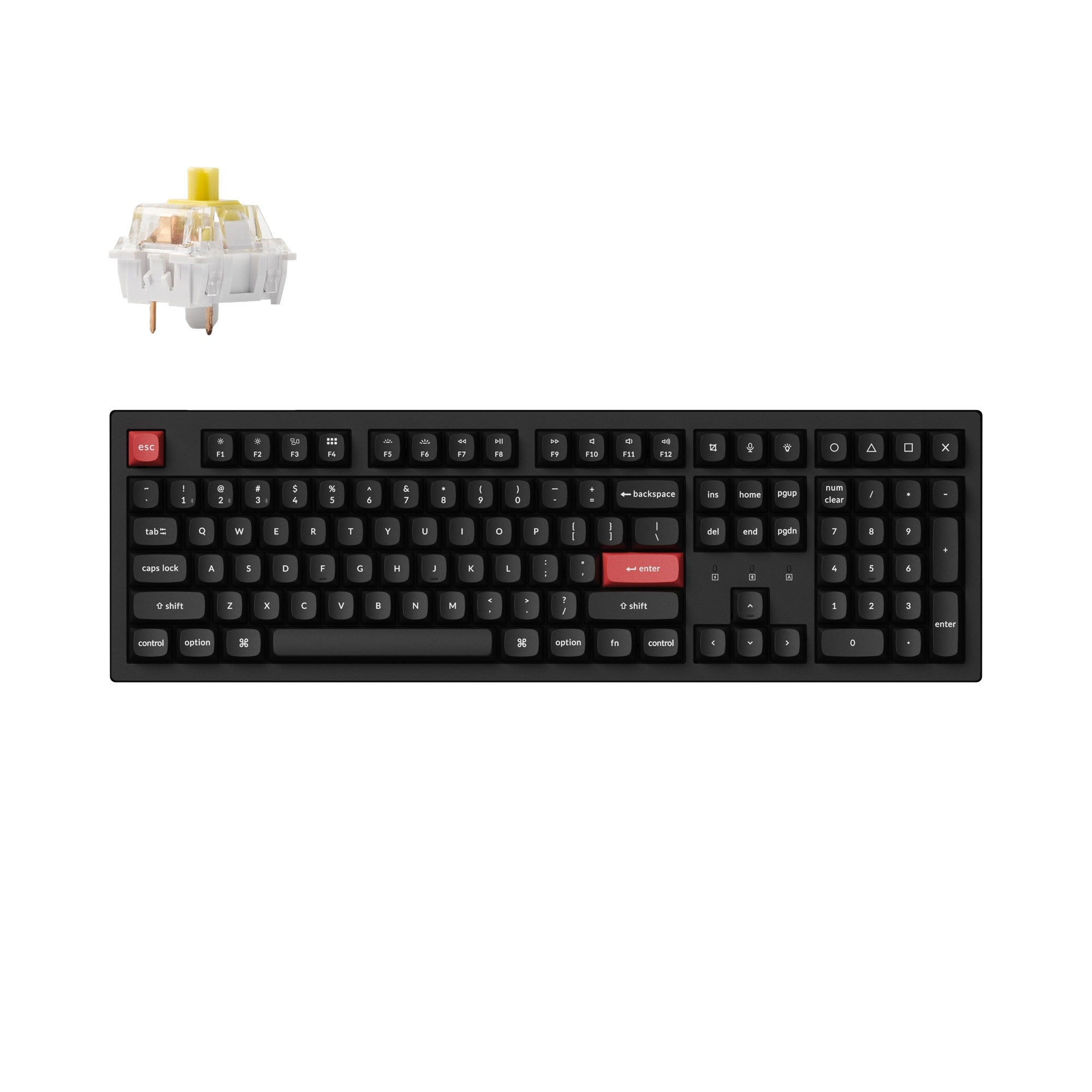 Keychron K10 Pro QMK VIA Wireless Custom Mechanical Keyboard Full Size for Mac Windows Linux with MX Switch K pro switch banana