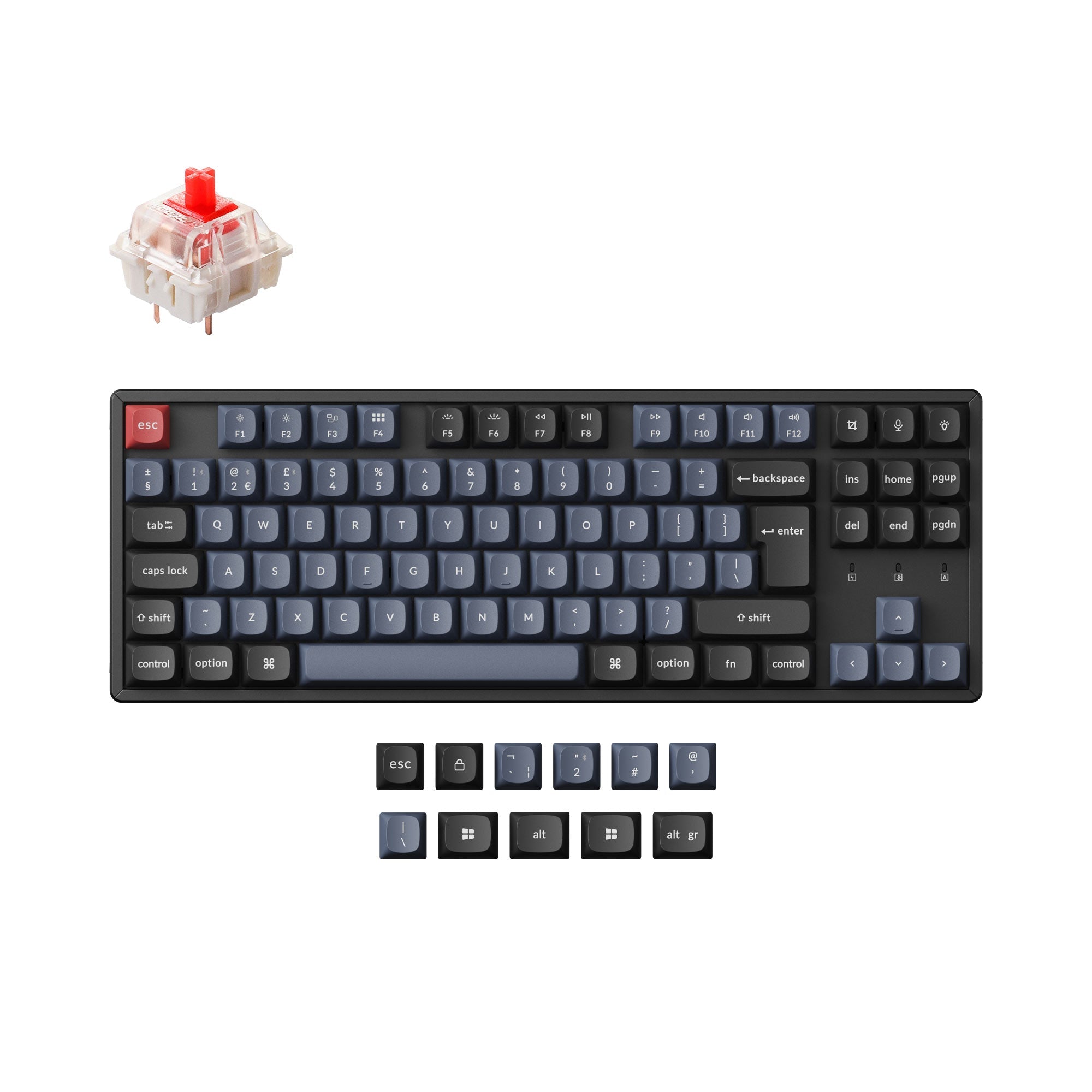 Keychron K8 Pro QMK/VIA Wireless Mechanical Keyboard ISO Layout Collection