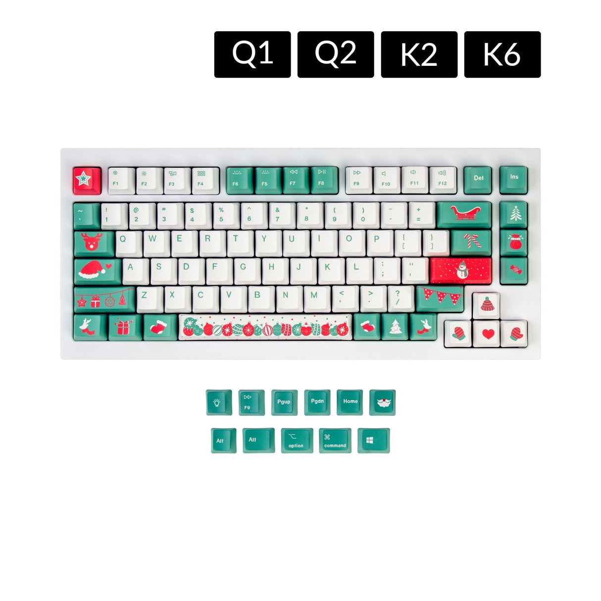 OEM Dye-Sub PBT Keycap Set - Kerstboom