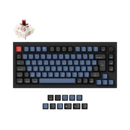 Keychron Q1 QMK VIA Custom Mechanical Keyboard 75 Percent For Mac Windows French ISO Layout Gateron G Pro Brown Switch