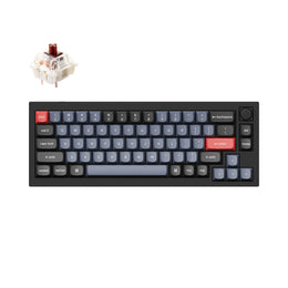 Keychron Q2 QMK VIA custom mechanical keyboard 65 percent layout full aluminum black frame knob for Mac Windows iOS RGB backlight with hot swappable Gateron G Pro switch brown