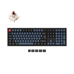 Keychron Q6 QMK VIA custom mechanical keyboard full size aluminum black frame knob Spainish ISO layout for Mac Windows Hot Swappable Gateron G Pro Brown