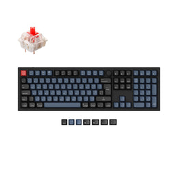 Keychron Q6 QMK VIA custom mechanical keyboard full size aluminum black frame knob Swiss ISO layout for Mac Windows Hot Swappable Gateron G Pro Red