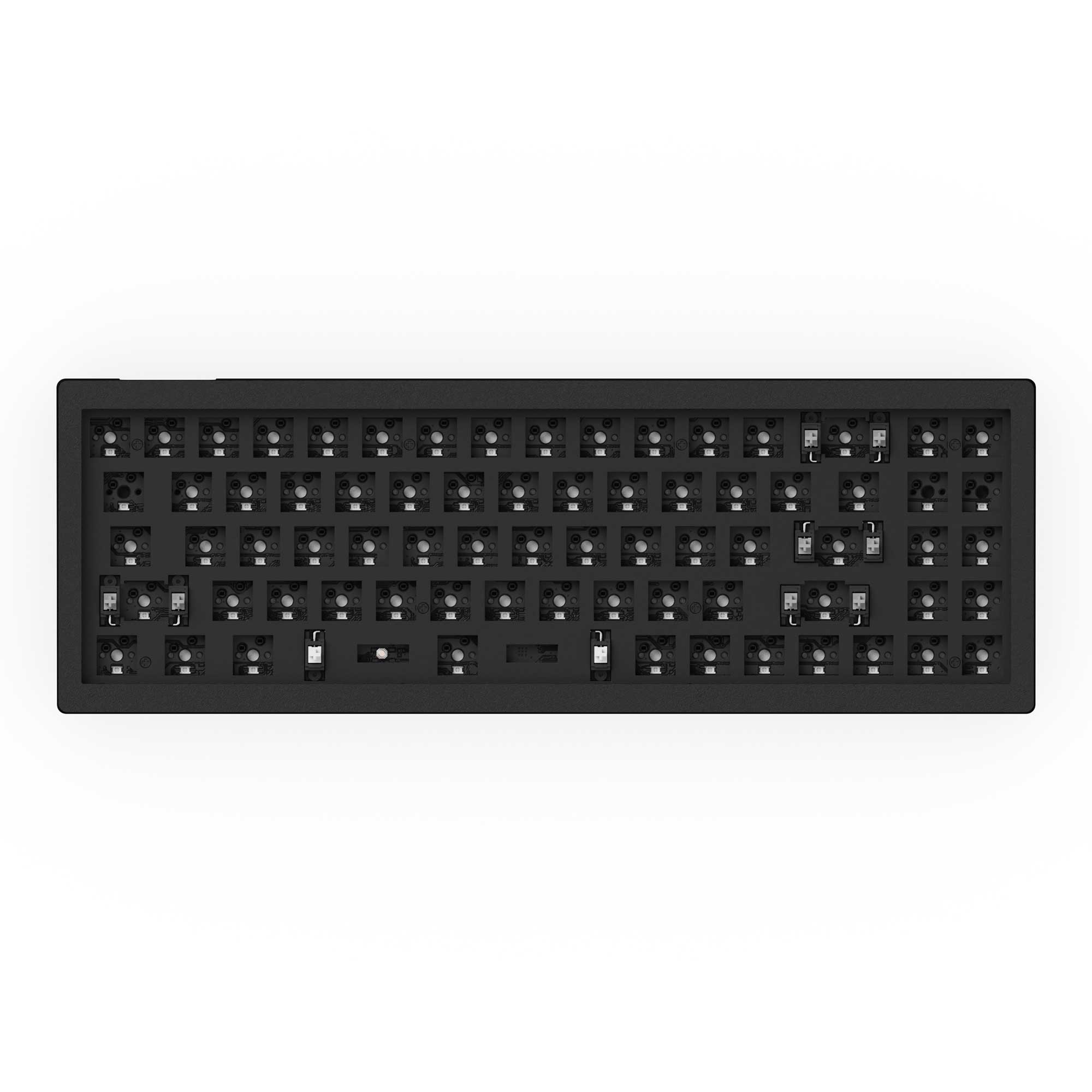 Keychron V7 QMK VIA custom mechanical keyboard 70 percent layout carbon black barebone for Mac Windows Linux RGB backlight