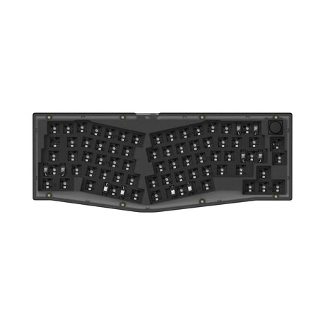 Keychron V8 Custom Mechanical Keyboard frosted black barebone knob QMK/VIA Alice 65% layout hot-swappable