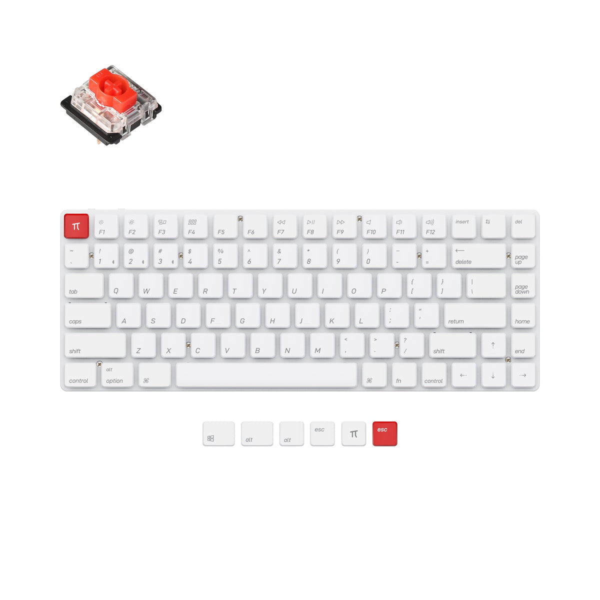 Keychron K3 V2 Non-Backlight Ultra-Slim Wireless Mechanical Keyboard ...
