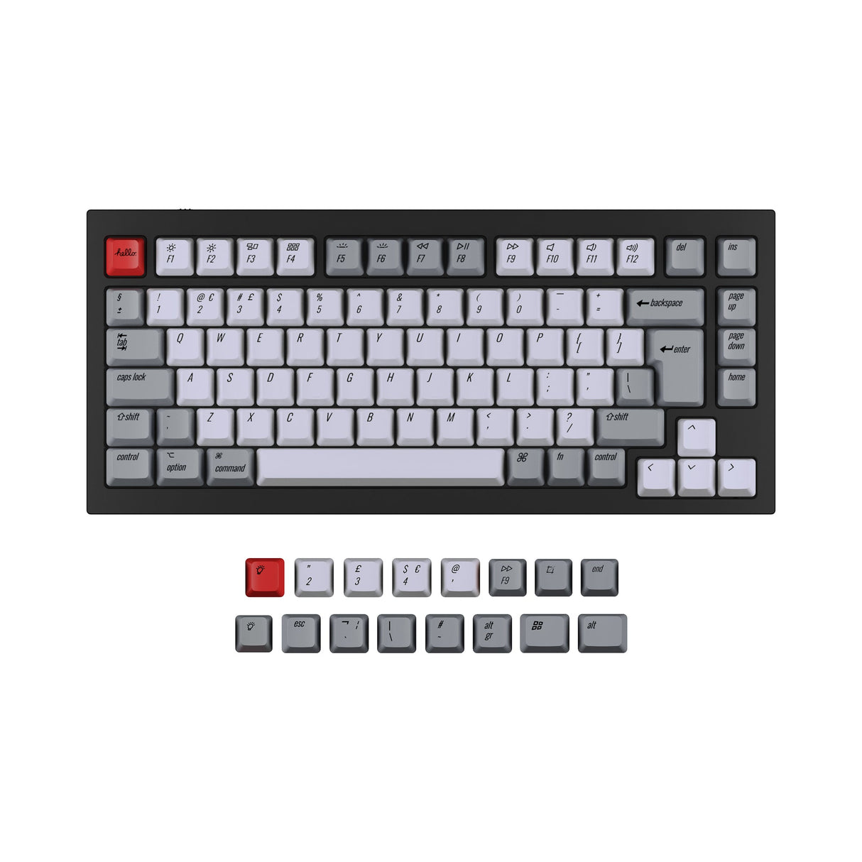 ISO Q1 & Q1 Pro & V1 & K2 & K2 Pro OEM Dye-Sub PBT Keycap-set